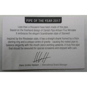 Stanwell Pipe of the Year 2017 info card