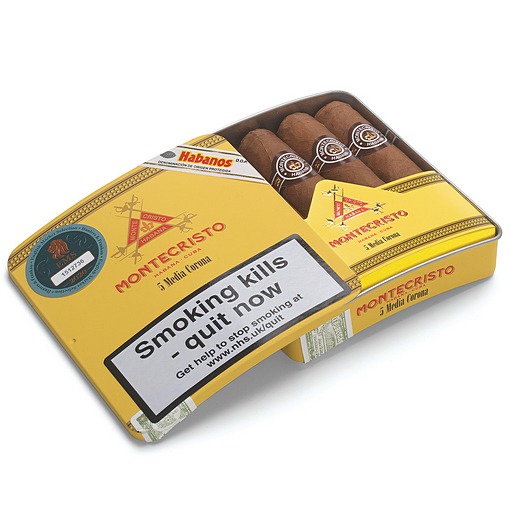 Montecristo Media Corona cigar tin of 5