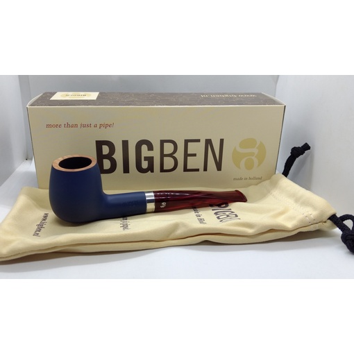 BigBen Sylvia 808 Blue Matt 9mm filter pipe with box and pouch